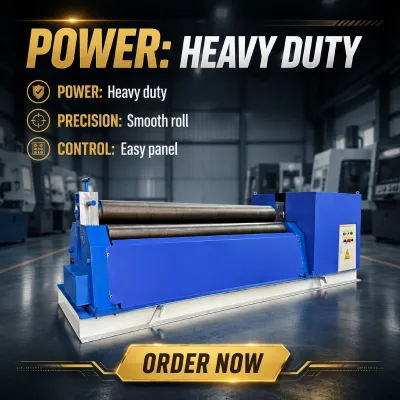 Compact 3-Roll MS3R-8*2000 Plate Roller Low-Height Structure Suitable For Low-ceiling Limited-height Workshop
