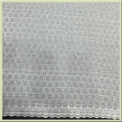 2023 Collection Textile Garniture Broderie Cutwork Fabric Soft Cotton Fabric for Curtain