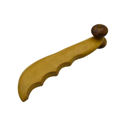 Wholesale Natural Wood Body Gua Sha Roller for Muscle Pain Relief & Lymphatic Drainage Massage Tool