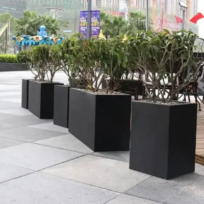 Factory Directly Supply Outdoor Customized Modern Design Waterproof Aluminum Flower Box Planter