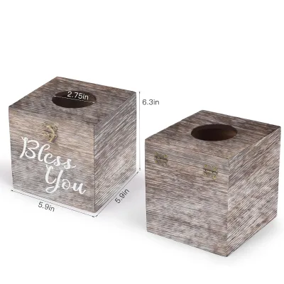 Wooden Tissue Box Is Suitable for Living Room, Kitchen, Dining Room, Bathroom, Toilet, Office, Administrative Desk, Etc