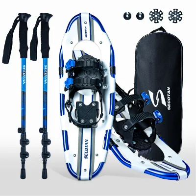 Snowshoes Lightweight Aluminum with Flex Pivot Multiple Sizes and Trekking Poles for All Terrain Hiking Men Women