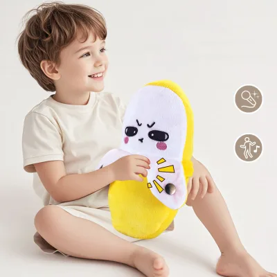 Interactive Music Plush Toy Touch Control Singing Stuffed Toy with 15 Kids Songs for Children Play