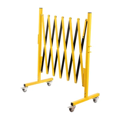 3m Portable Steel Expandable Barrier Telescopic Warning Barricade for School Driveway and Workshop Entrance