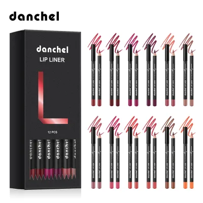 High Quality NEW OEM 12pcs Set Matte Lip Liner Pencil Set High Pigment Waterproof Private Label Wholesale