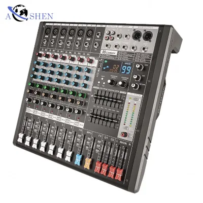 8 Channel Digital Audio Mixer Profession Console Sound Mixer Stage Audio Production Equipment System