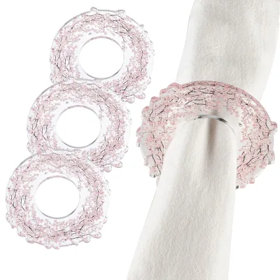Table Setting Dining Ring Acrylic Round Luxury Napkin Rings Simple Style Napkin Holders for Wedding