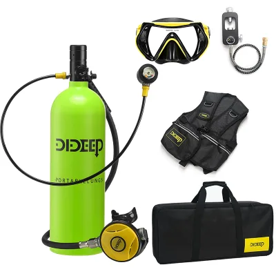 X5000Pro/D+ DIDEEP Factory 2L 35 Minutes Diving tank OEM Underwater Scuba Lung Small Tank Full Set for Diving