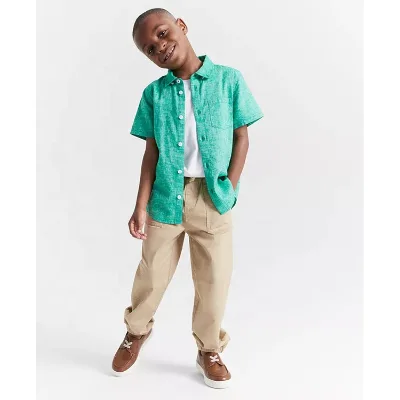 OEM ODM Children Casual  Button Shirt Little Boys Heat Hered Short Sleeve Shirt  Boy Child Shirts Clothes