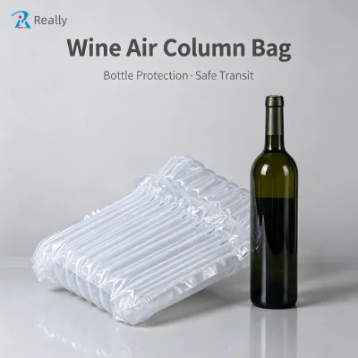 Inflatable Air Column Bag Wine Bottle Protector Shockproof Cushion Packaging Red Wine Liquor Shipping OEM Custom Wholesale