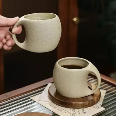 Nordic modern special mug wholesale ceramic coffee milk mug home hotel porcelain cup with tray