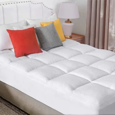 400 TC Soft Cotton King Size Mattress Topper Cheap Queen Size Mattress Topper Thick King Mattress Pad Cover