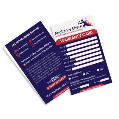 Custom Print Product Warranty Card Printing Guarantee Authenticity Card