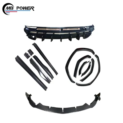 High Quality Car Parts for Lam M Style Body Kits With Front Lip Side Skirts Over Fenders Side Mirror Cover