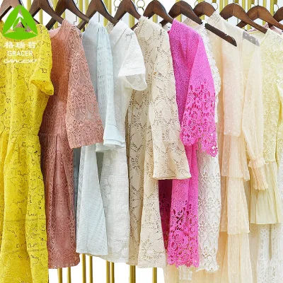 Used Plus Size Clothes Ladies Lace Dress Clothes Second Hand