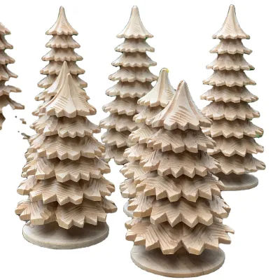 Natural Wooden Christmas Trees Wood Natural Wooden Figurines