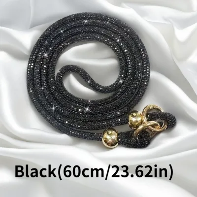 Phone Lanyard Strap Exclusive Bling Crystal Neck ID Badge 60cm Nylon Rhinestone Beaded Phone Lanyard Mobile Phone Straps