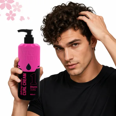 Private Label Hair Care Cream for Anti Frizzy Moisturizing & Defining Jelly for Curly and Coily Hair Curling Cream
