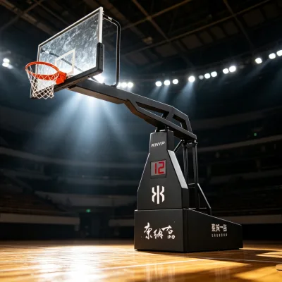 Factory Direct Hydraulic Lifting Adjustable Basketball Hoop FIBA for Certified Heavy Duty Movable Competition School Gym
