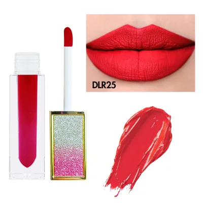 Best Selling Lip Gloss 2023 Korea Velvet Matte Lipstick Acrylic Transparent Lipgloss Glossy Lip Gloss for Black Women