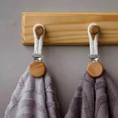 Hot Selling Bathroom Towel Clip Towel Clip Woven Rope Multifunctional Storage Clip