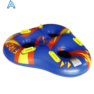 PVC Inflatable Tow Tube For Commercial Outdoor Water Skiing Speedboat Rowing 100-500kg Capacity 3 Person Passengers