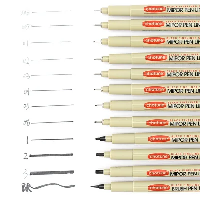 Multi-size Needle Note-number Pen Sketch Pen