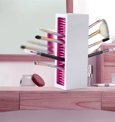 Desktop Organizer Silicone Cosmetic Storage Box Lipstick Eyebrow Pencil Makeup Brushes Stand Holder