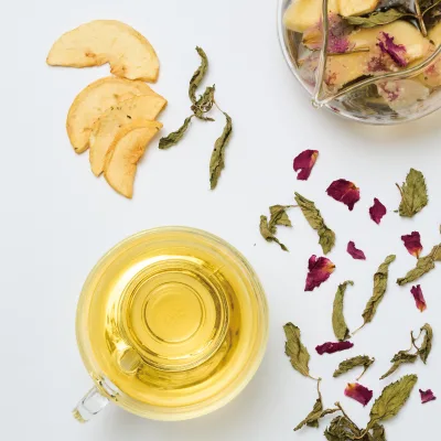 Polka Polka Fresh Apple Herb Health Tea Premium Fruit Floral Bagged Sachet ESG Packaging PLA Pyramid Tea Bags 7g No