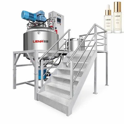 Fully-Automatic Stainless Steel Vacuum Emulsifying Homogenizer Mixer for Liquid Serums Toners/Emulsions Creams High Low Noise
