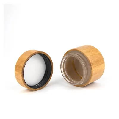 Hot Sale 5g 15g 20g 30g 50g 100g Face Eye Cream Full Bamboo Skincare Round Eco-friendly Packaging Glass Jar with Bamboo Lid