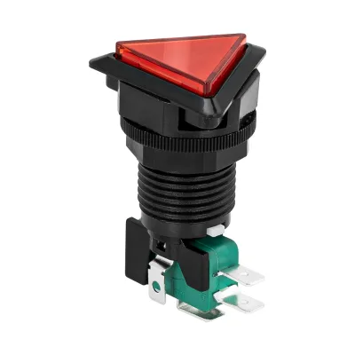 OEM Triangular Push Button Switch Sealed LED Push Button Switch with Micro Switch Momentary Push Button Switch for Arcade Game