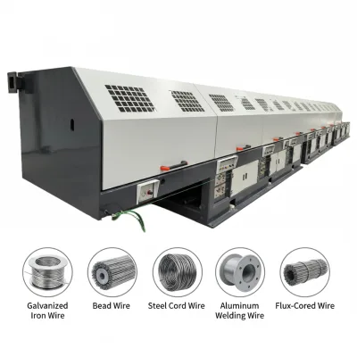 6.5MM 5.0MM Wire Rod Dry Type Automatic High Efficiency Wire Drawing Machine Used in Construction Mesh Manufacturing