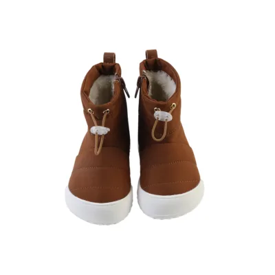 Waterproof Nylon Snow Boots Women Warm Padded Ankle Boots Non-Slip White Sole Winter Shoes OEM Factory