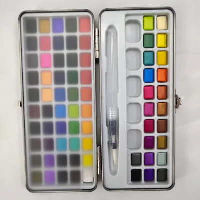 90 Colors Watercolor Paint Set Portable Water Color with Watercolor Brush Perfect Watercolor Set for Artists Adults