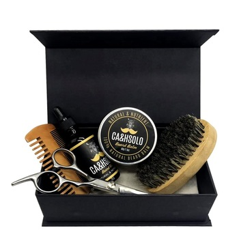 Direct Selling Beard Oil Set with Brush and Comb Private Label Good Quality Oil Beard for Men's Grooming