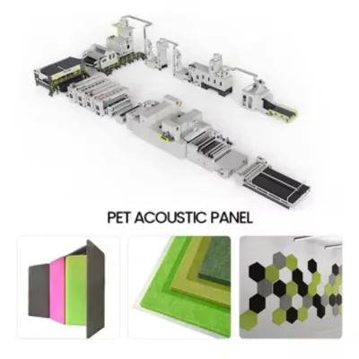 Acoustic Wall Panels Making Machine Pet Sound Proof Hard Board Production Line