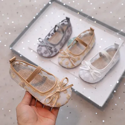 Kids Princess Sandals 2026 Spring/Summer/Autumn Bestsellers-Stylish Lightweight Canvas Rubber Outsole Shoes for Little Girls