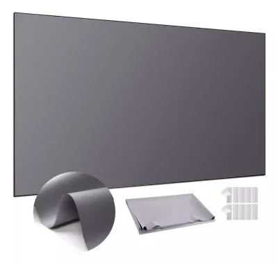 100 Inch 16:9 Foldable Silver Anti Light Projector Screen High Gain Reflective Soft Projection Cloth Portable For Home Theater
