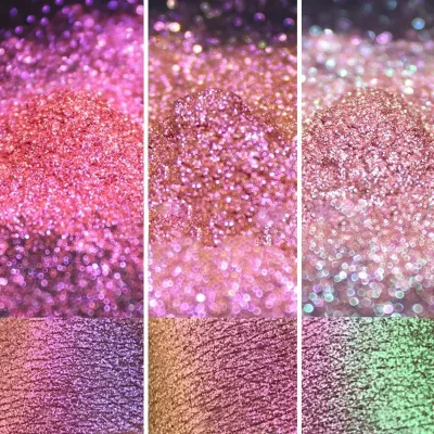 Versatile Duo Chrome Chameleon Color Shifting Pigment with Eye-Catching Glow Effect on Watercolor Epoxy Resin