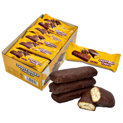 Hot Selling Ladyfinger Choco Chocolate Biscuits Coated Chocolate Cookies