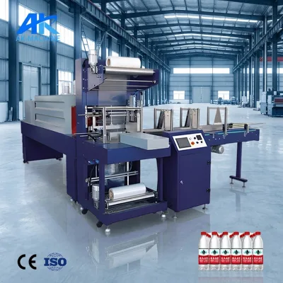 AK-250A Automatic L Bar Sealer Shrink Tunnel Packing Machine for 200ml-2L PET Bottle Multi Pack