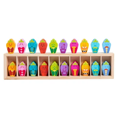 Fun Milk Tea Cup Wooden Memory Matching Game Color Pattern Training Toy for Toddler Parent Child Interactive Educational Gift
