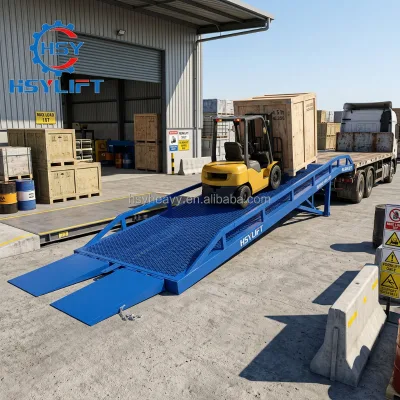 Portable Mobile Loading Ramp 6 Ton 8 Ton 10 Ton for Logistics Sorting Center Use