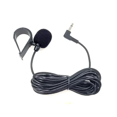 D1120 3.5mm or 2.5mm Wired Lavalier Microphone External Plastic Conference Microphone for Car Stereo