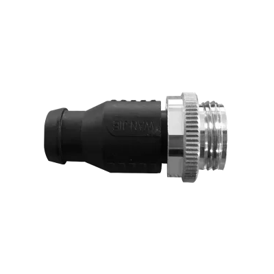 7/8" Female Molded Terminator Straight A-Coding IP67 M87 Series 2/3/4/5 Pin Circular Connector Gold-Plated Contacts Unshielded