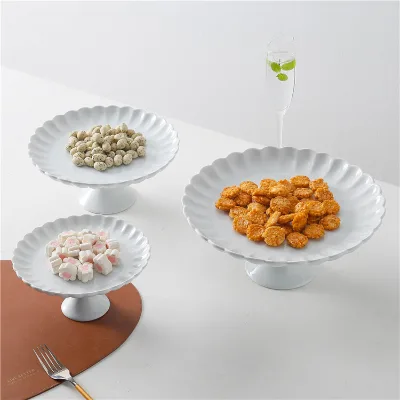 Ceramic Manufacturers Wholesale Custom High-quality High Bowl Round Fruit Salad Bowl Personality Ceramic Tableware