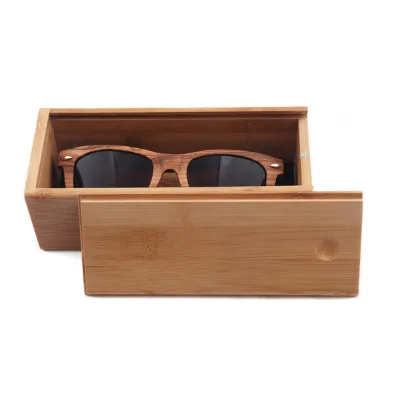 2021 Natural Bamboo case Custom logo Sunglasses Wholesale Bamboo Sunglasses case