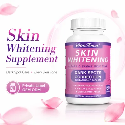 Private Label Glutathione Capsules Skin Whitening Supplement for Dark Spot Care Even Skin Tone OEM ODM Factory Direct Supply