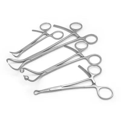 Small- Multi-tooth Bone Holding Reduction Forceps Sharp-tipped Pointed-ball Head Bone Plate Locking Pet Small Animal Instruments